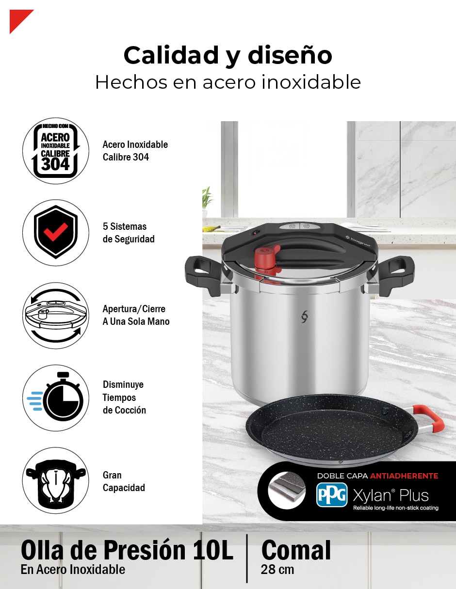 Set olla de presión 4