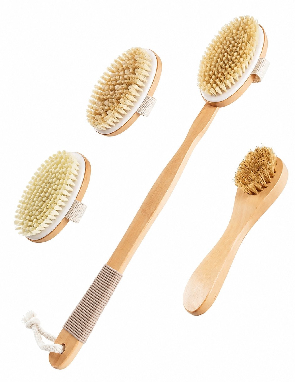 Set cepillo para cuerpo de madera