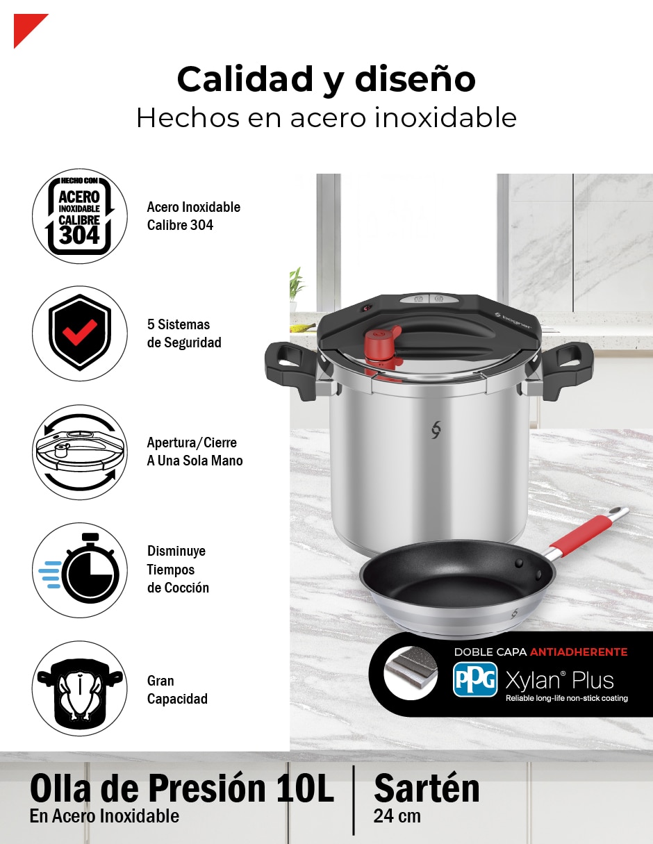 Set olla de presión 4