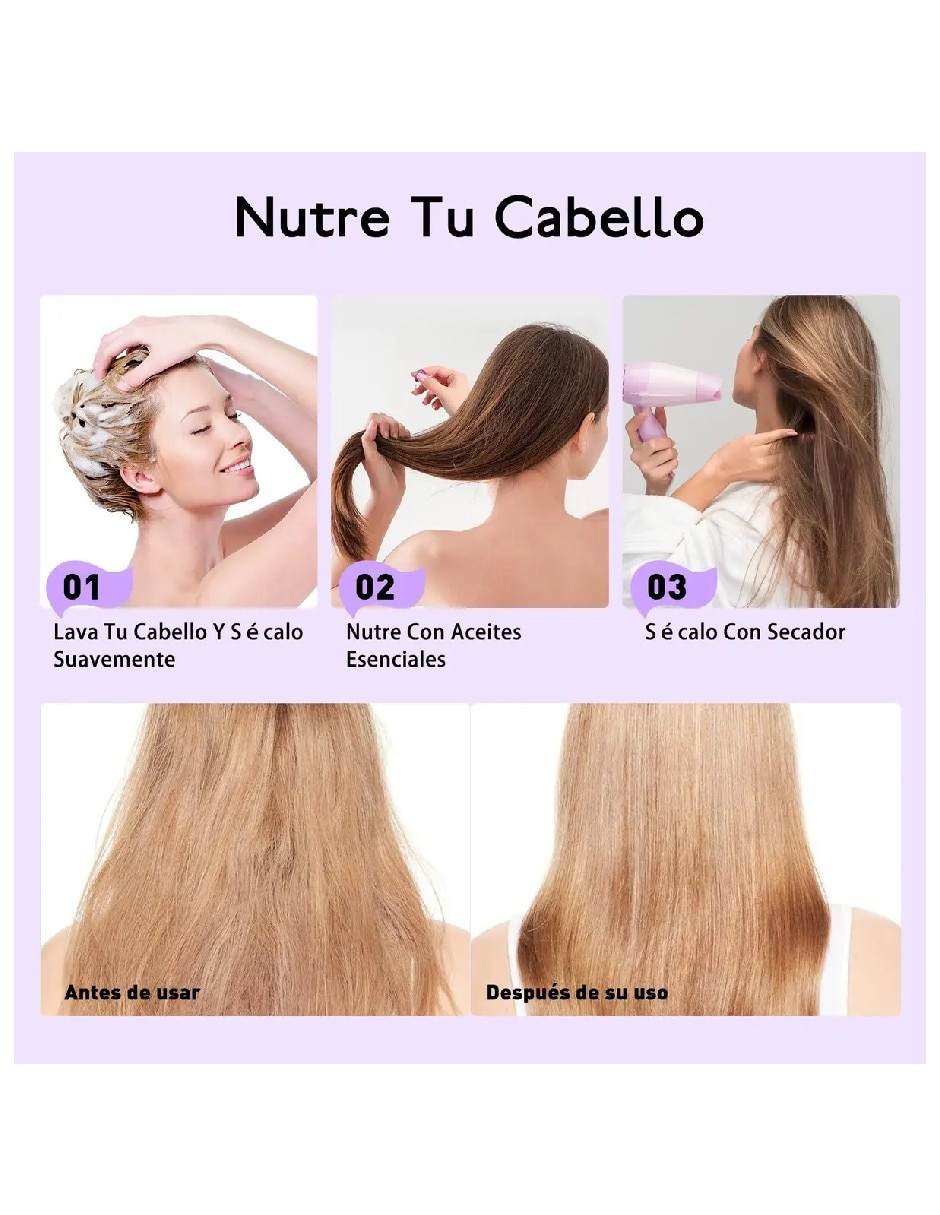 Aceite para cabello todo tipo frasco esencial vitaminado Genérica 40 cápsulas