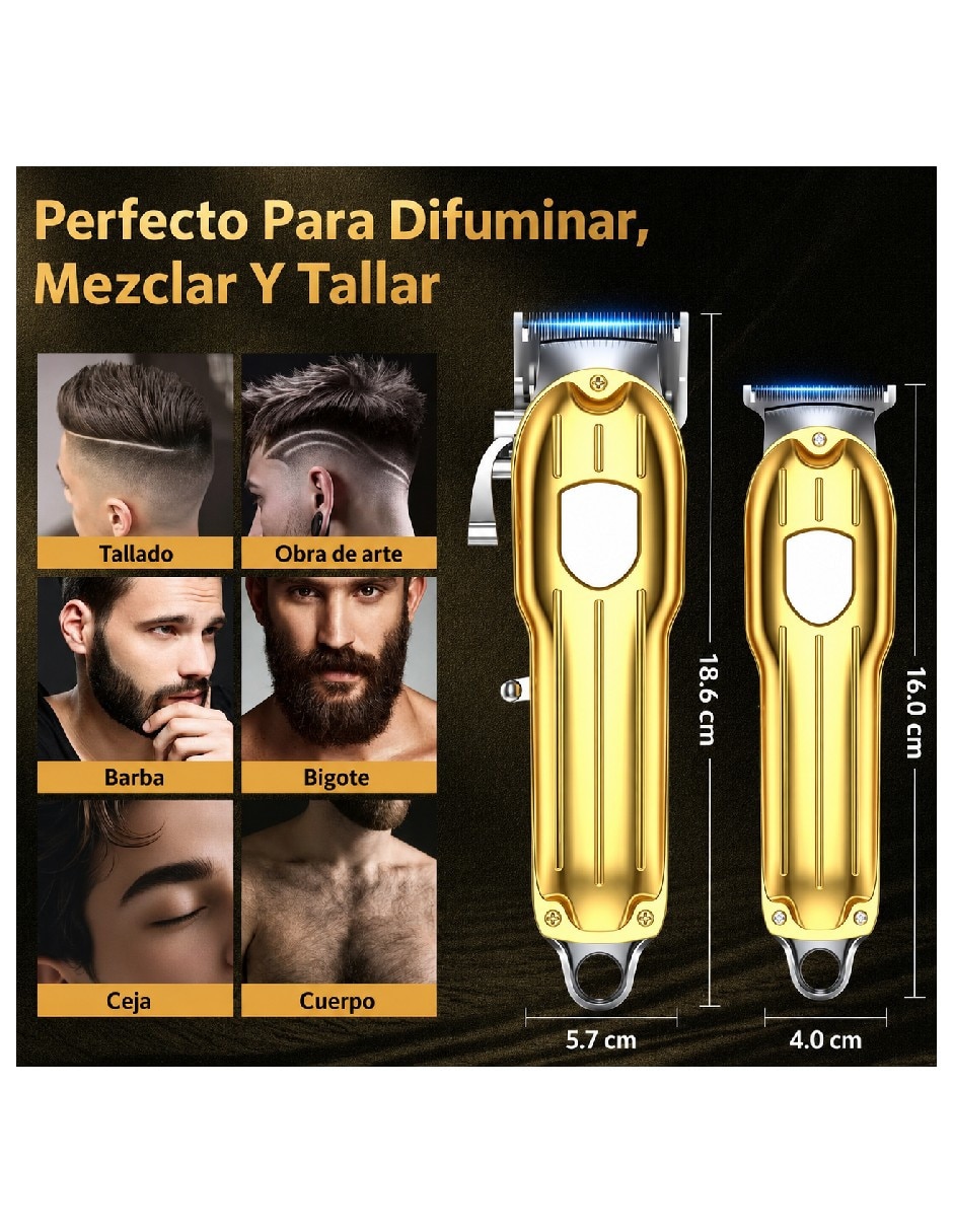 Kit recortadora para cabello barba y cuerpo Genérica 11062GU