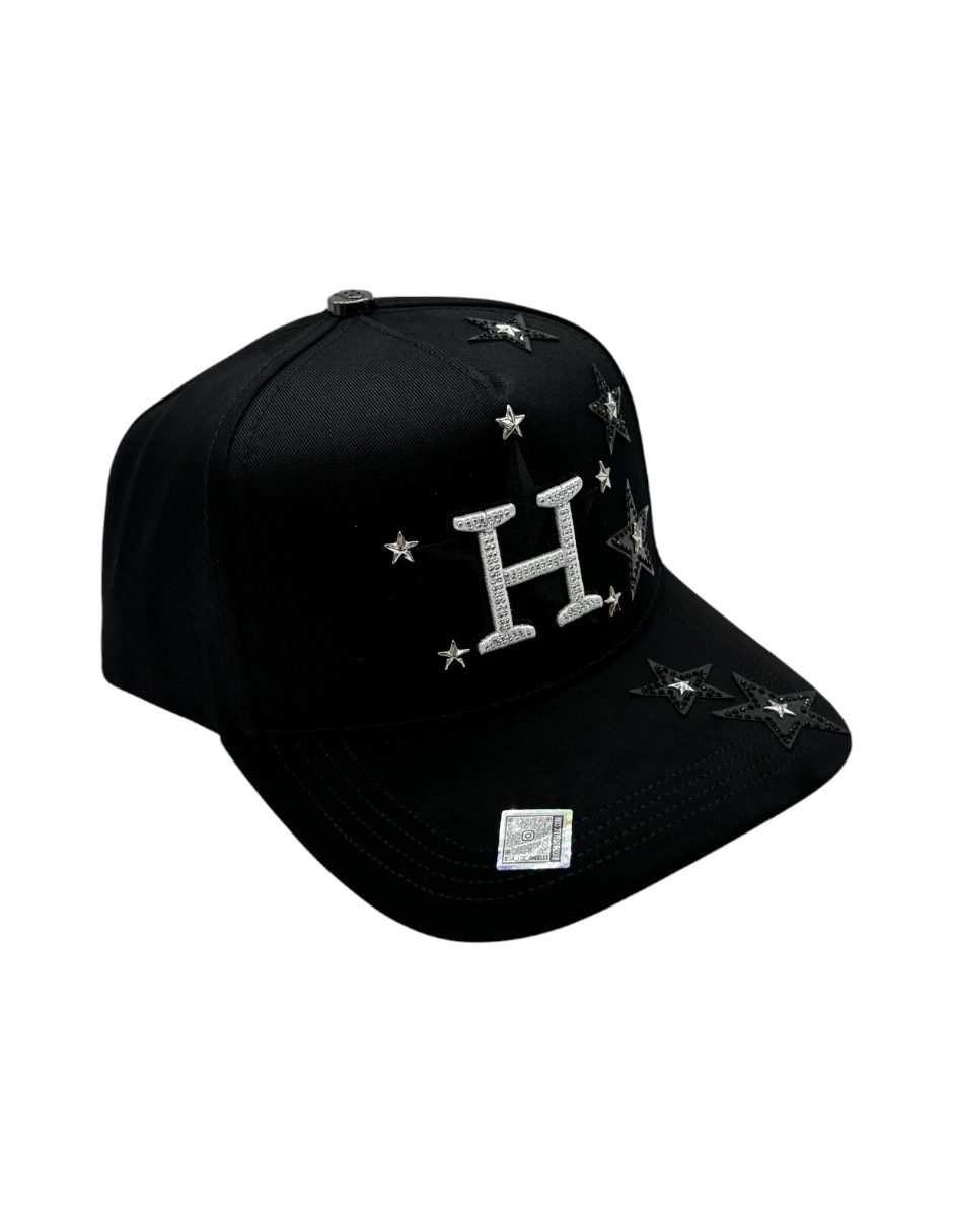 Gorra visera curva snapback casual Big Boss H Star black/white para hombre