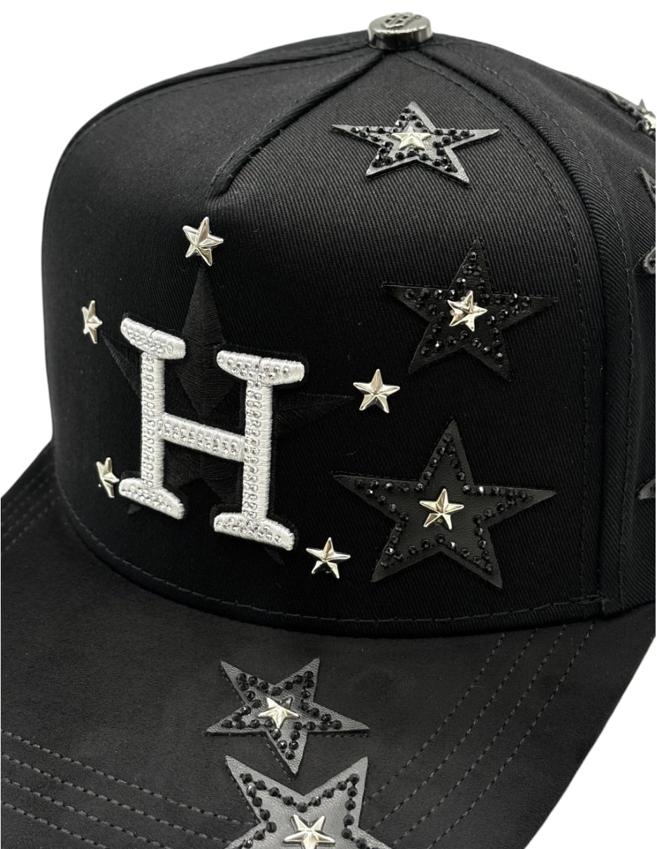 Gorra visera curva snapback casual Big Boss H Star black/white para hombre