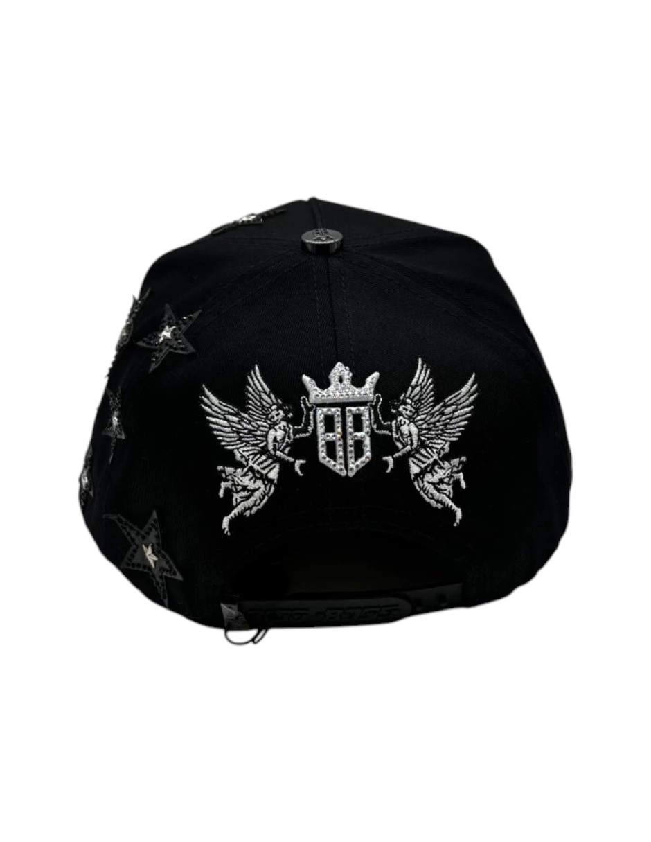Gorra visera curva snapback casual Big Boss H Star black/white para hombre