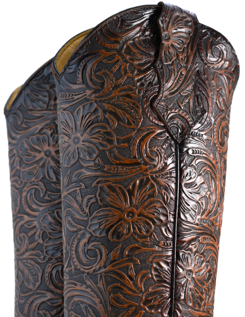 Bota cowboy abajo de la rodilla tacalero sin familia/coleccion de piel para mujer