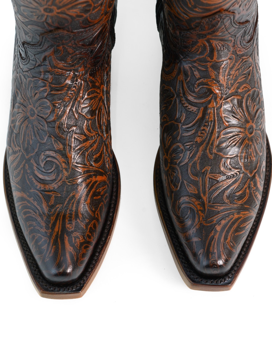 Bota cowboy abajo de la rodilla tacalero sin familia/coleccion de piel para mujer