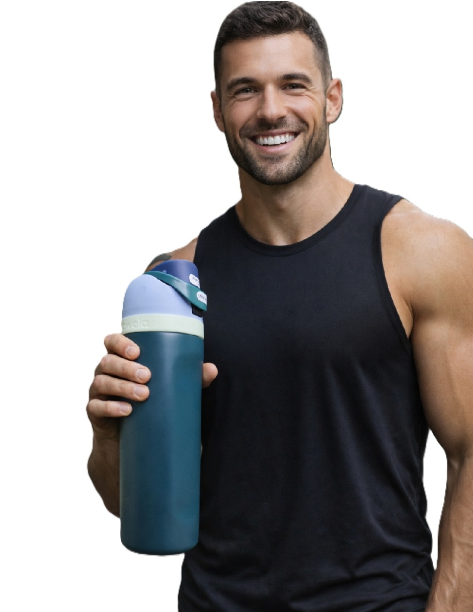 Termo Owala de acero inoxidable Freesip 24 con tapa rosca 710 ml