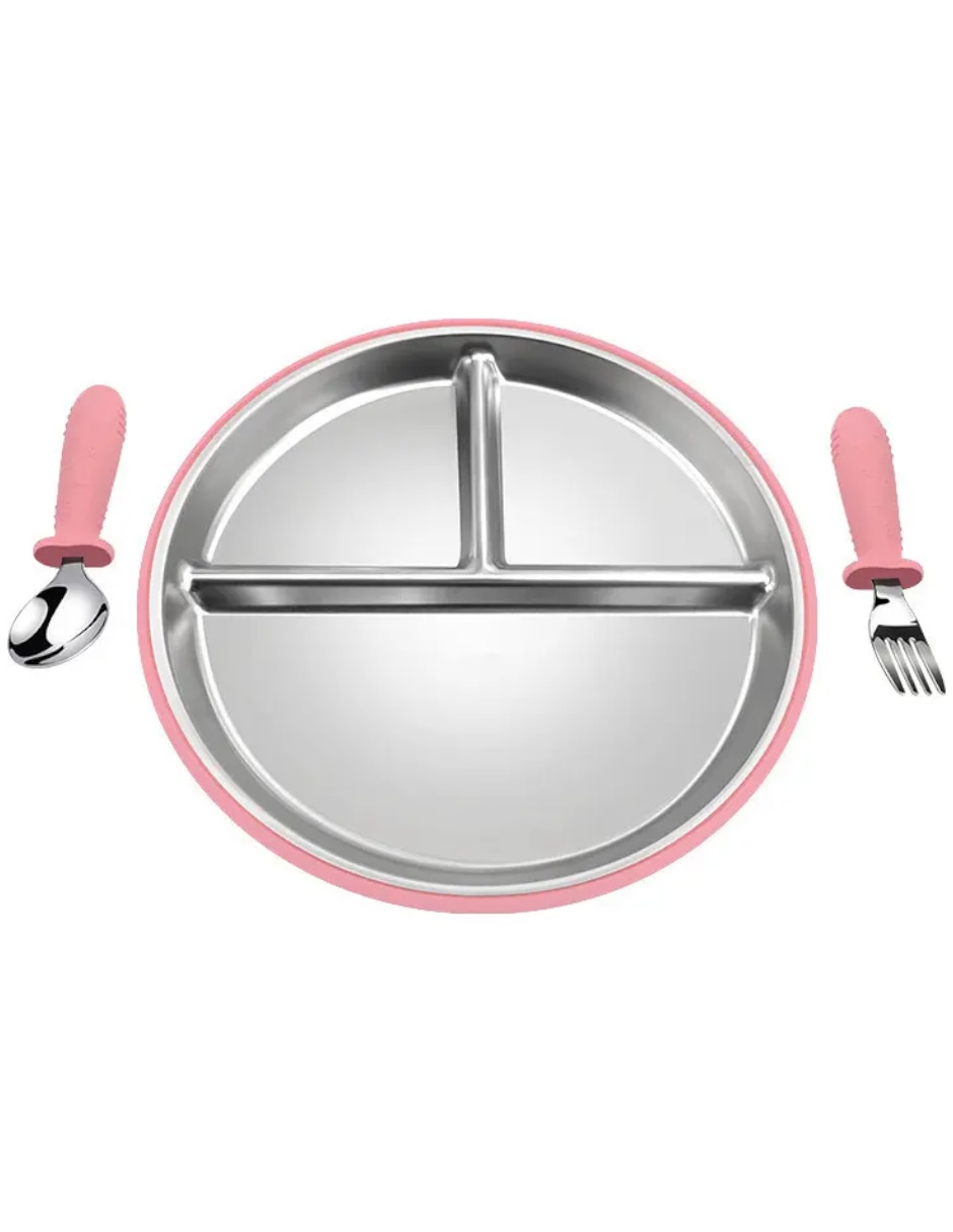 Set plato de metal 3 piezas