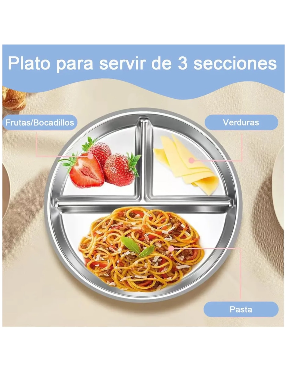 Set plato de metal 3 piezas 2