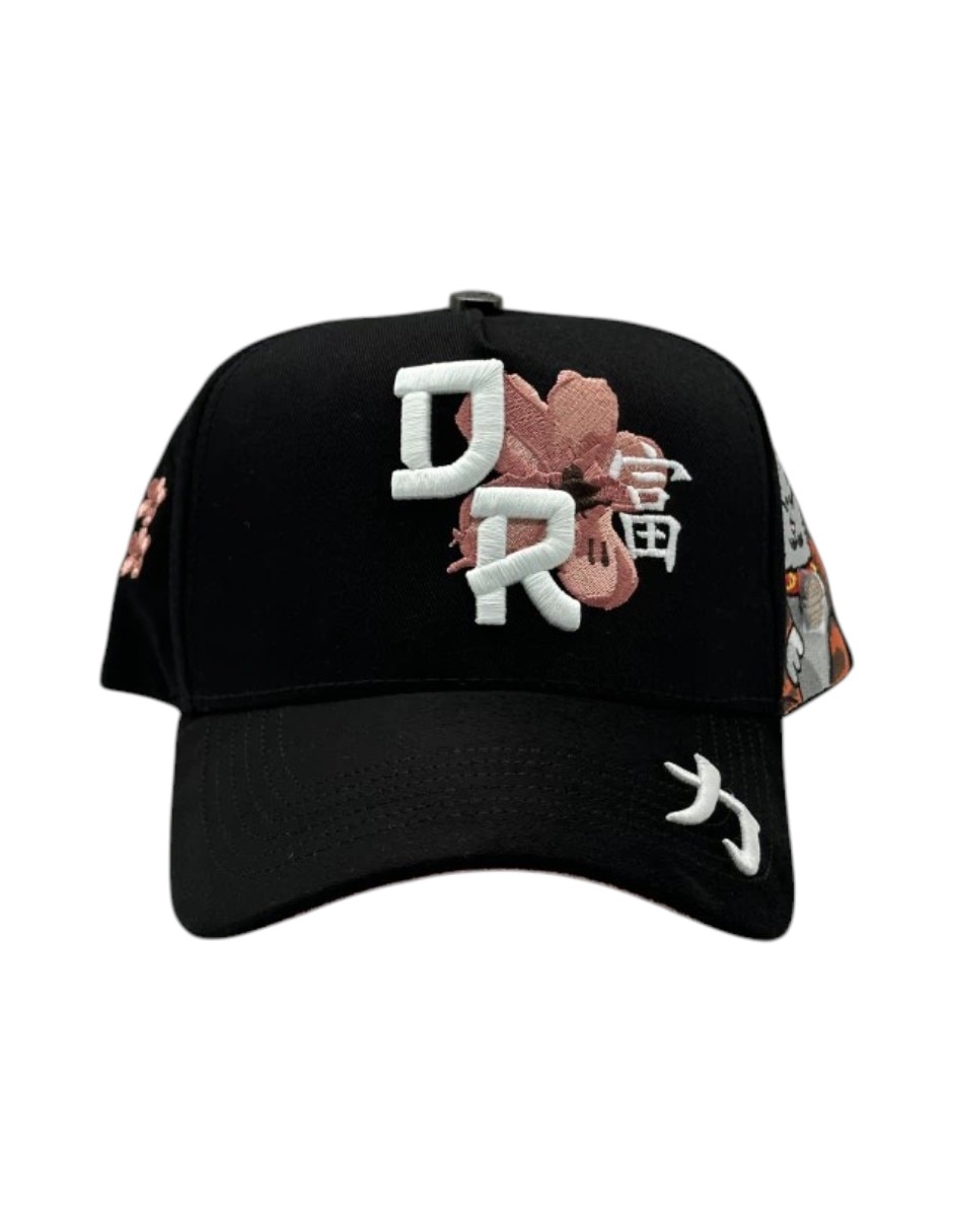Gorra visera curva snapback casual Dreamer Hats Kanji Black para hombre