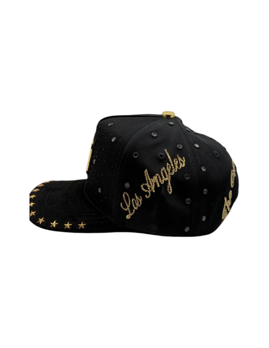 Gorra visera curva snapback casual Big Boss Aniversario 2.0 black/gold para hombre