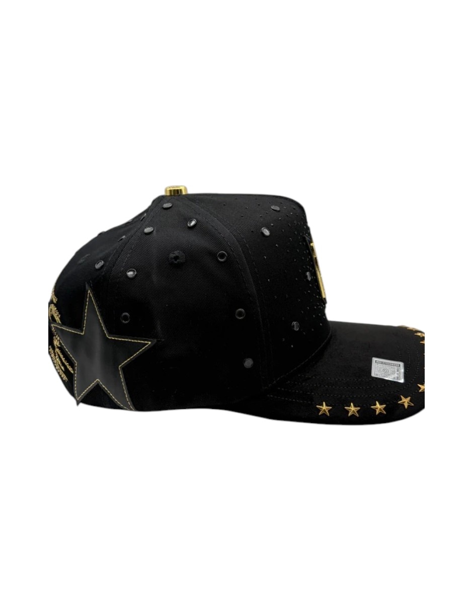 Gorra visera curva snapback casual Big Boss Aniversario 2.0 black/gold para hombre