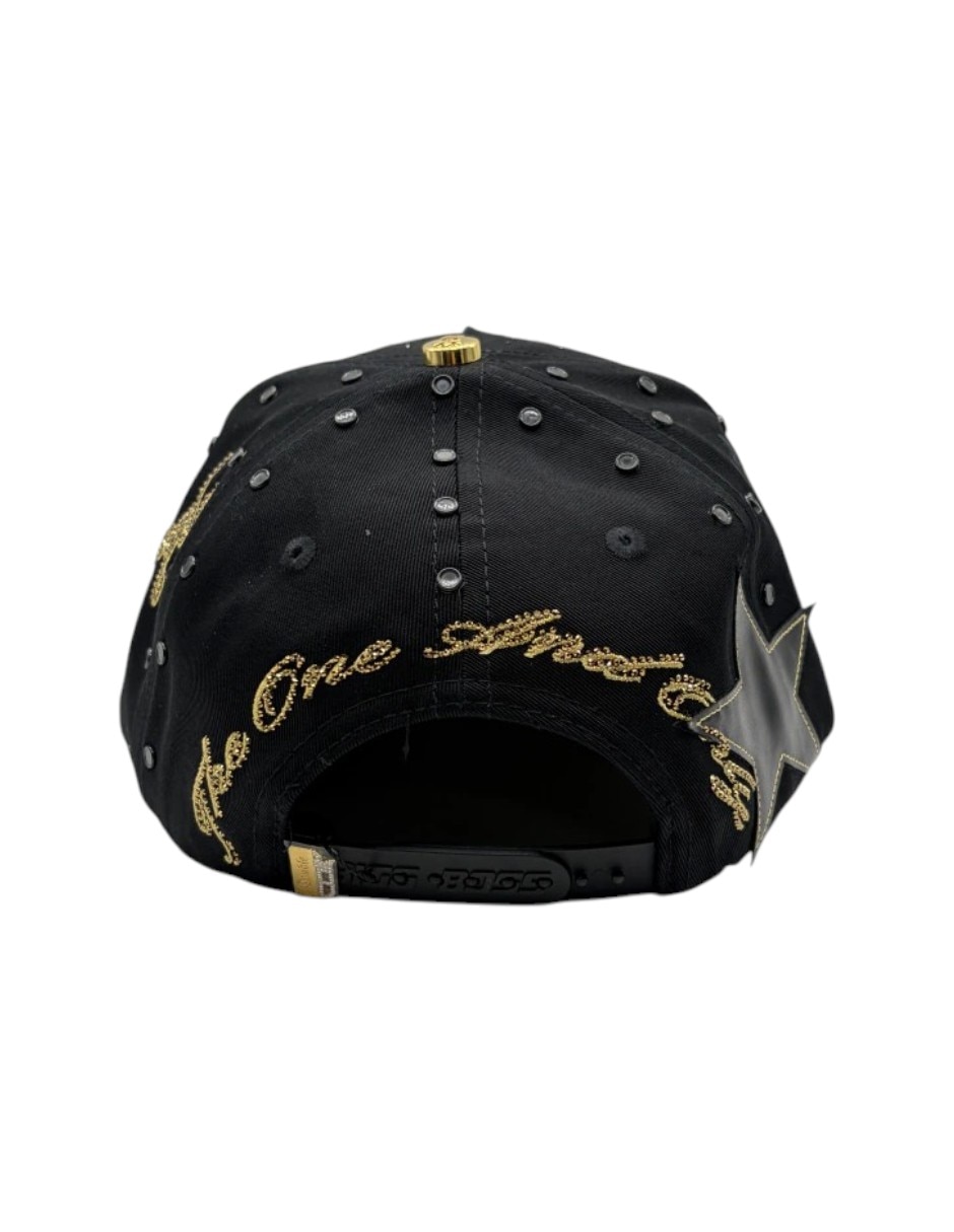 Gorra visera curva snapback casual Big Boss Aniversario 2.0 black/gold para hombre