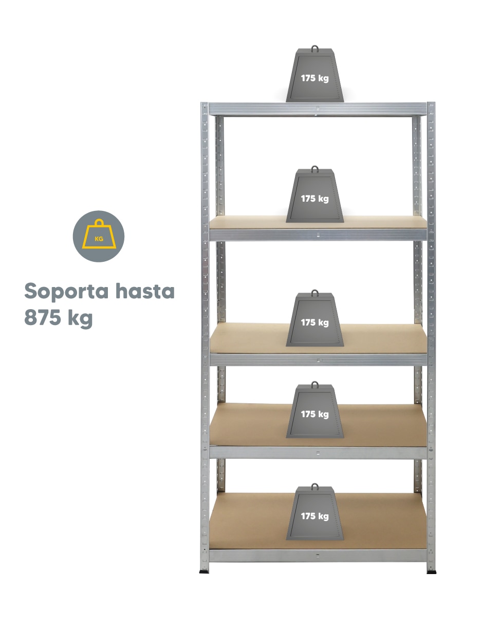 Estante de acero inoxidable Styrka Industrial ES5N180GAMDF
