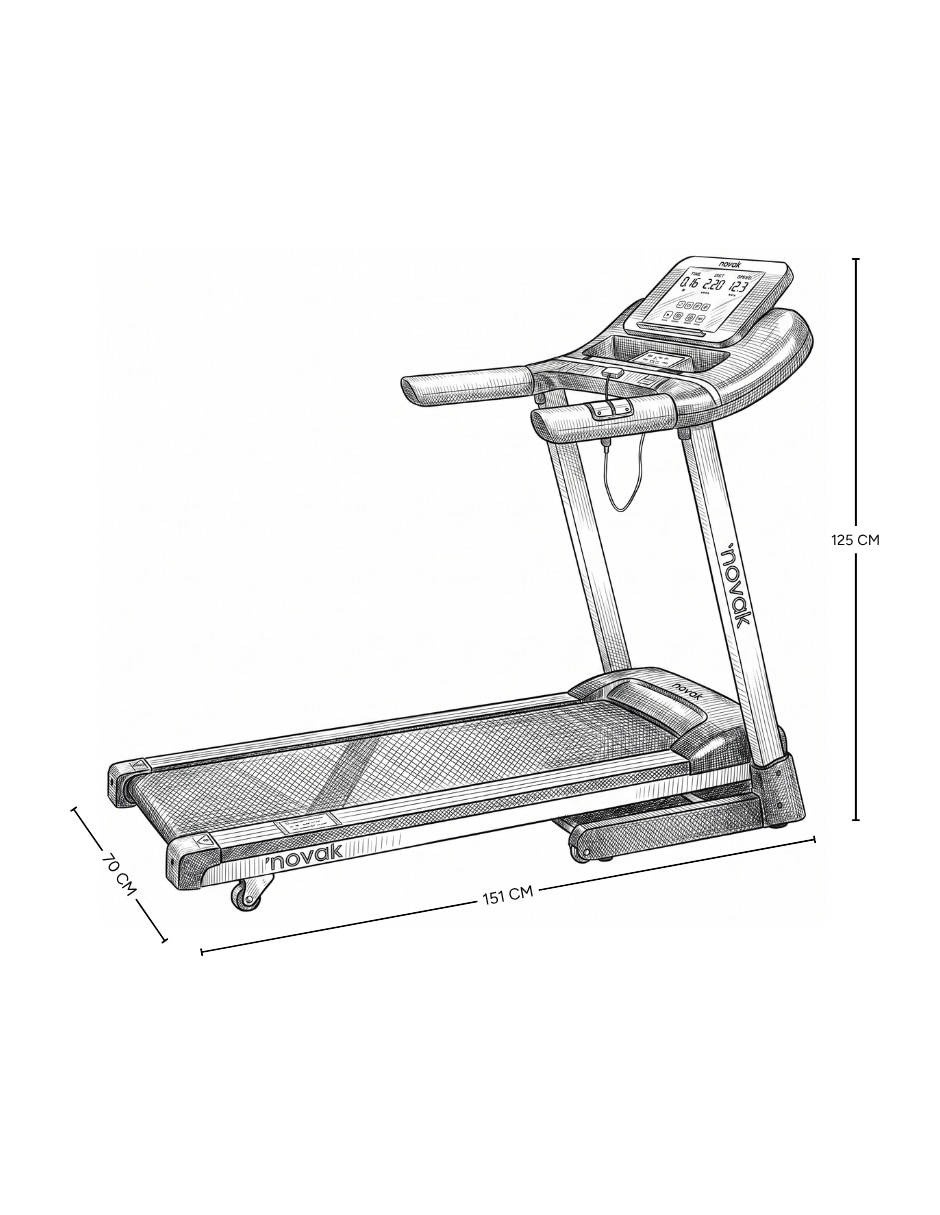 Caminadora profesional Novak Pro Performance plegable