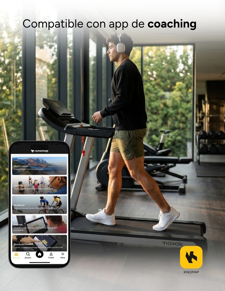 Caminadora profesional Novak Pro Performance plegable