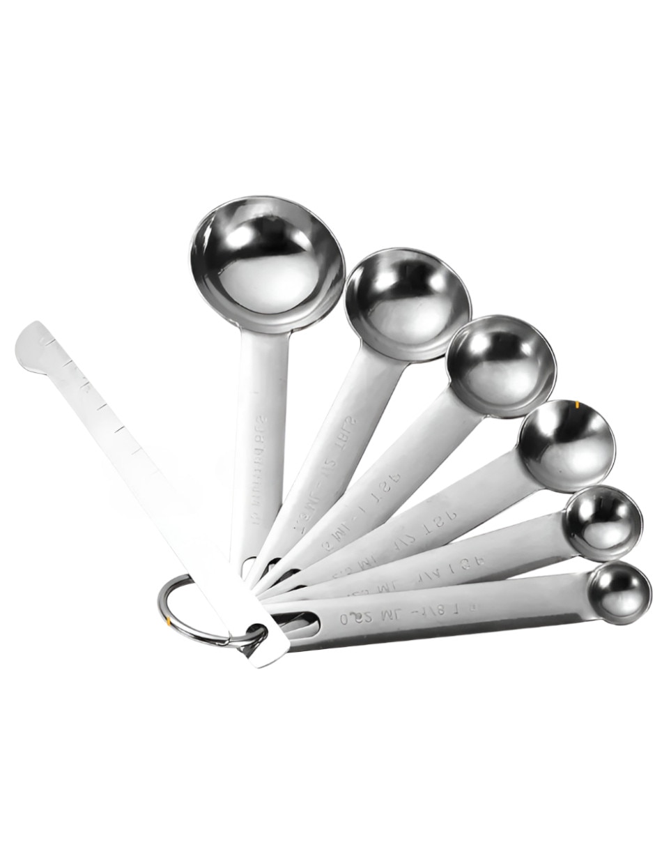 Set cucharas medidoras acero inoxidable 6 piezas
