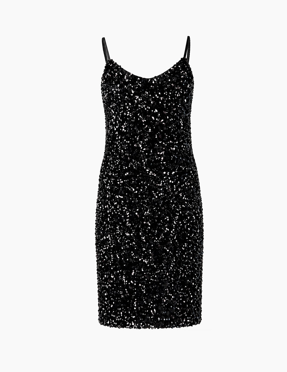 Vestido a la rodilla de fiesta Ivonne Couture escote medio