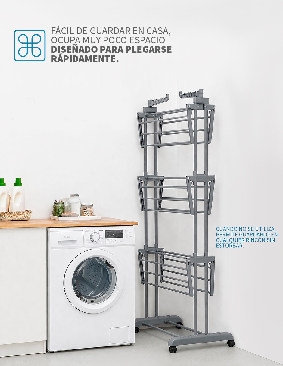 Set tendedero plegable Alvana de aluminio