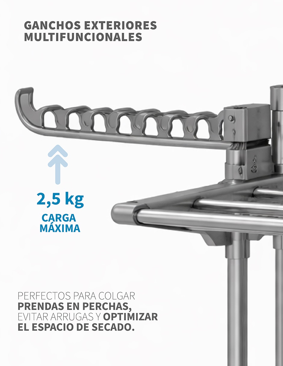 Set tendedero plegable Alvana de aluminio