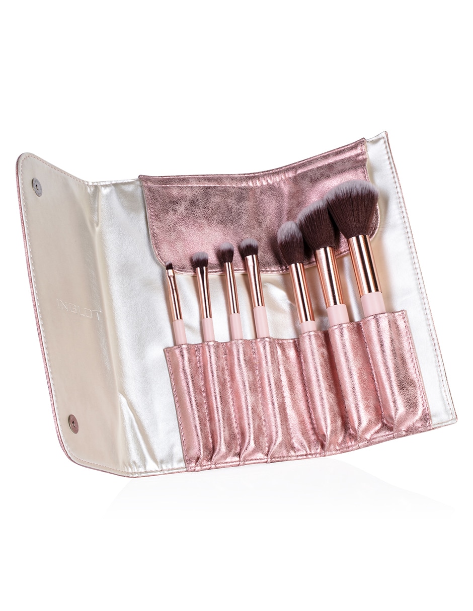 Set de brochas de maquillaje en estuche