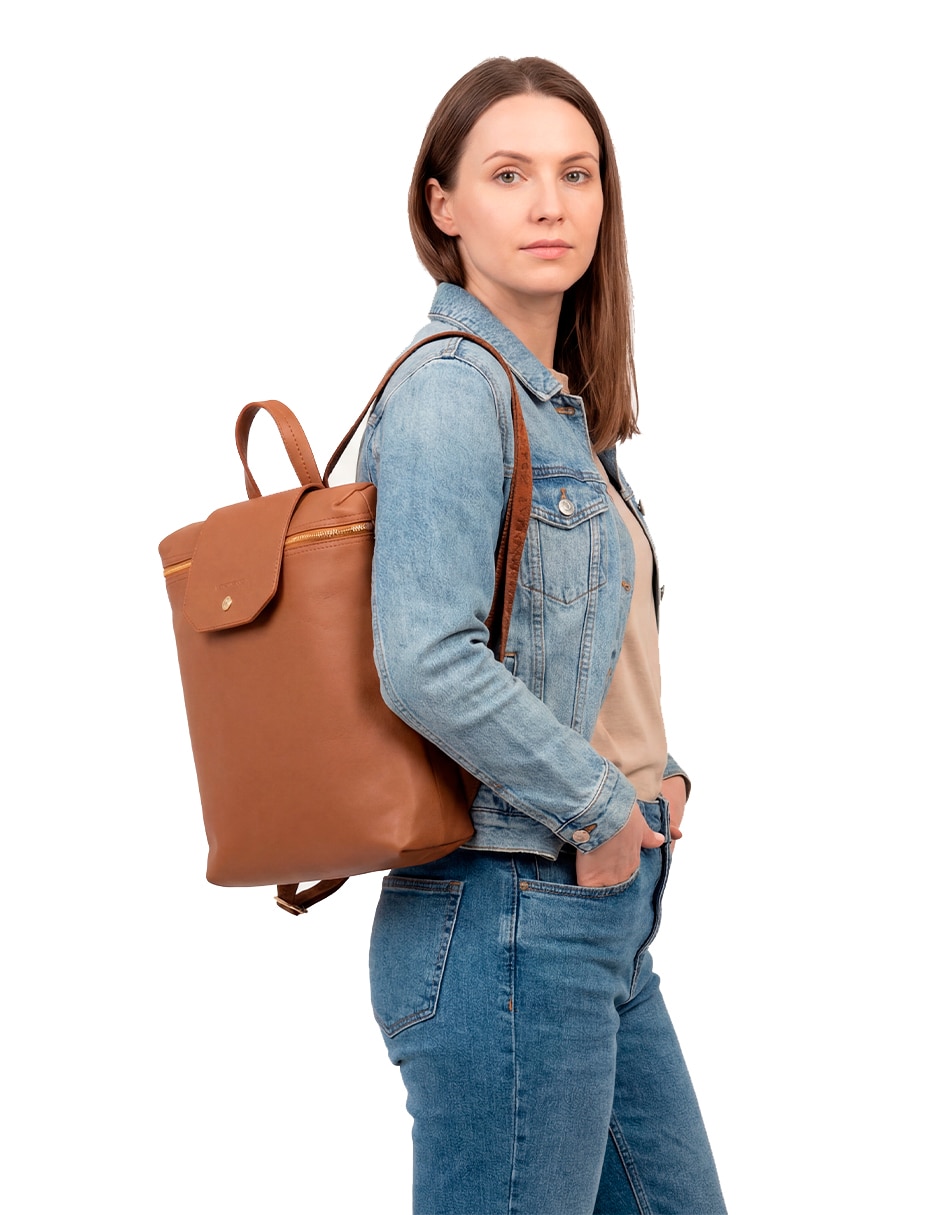 Mochila casual de piel unisex 2