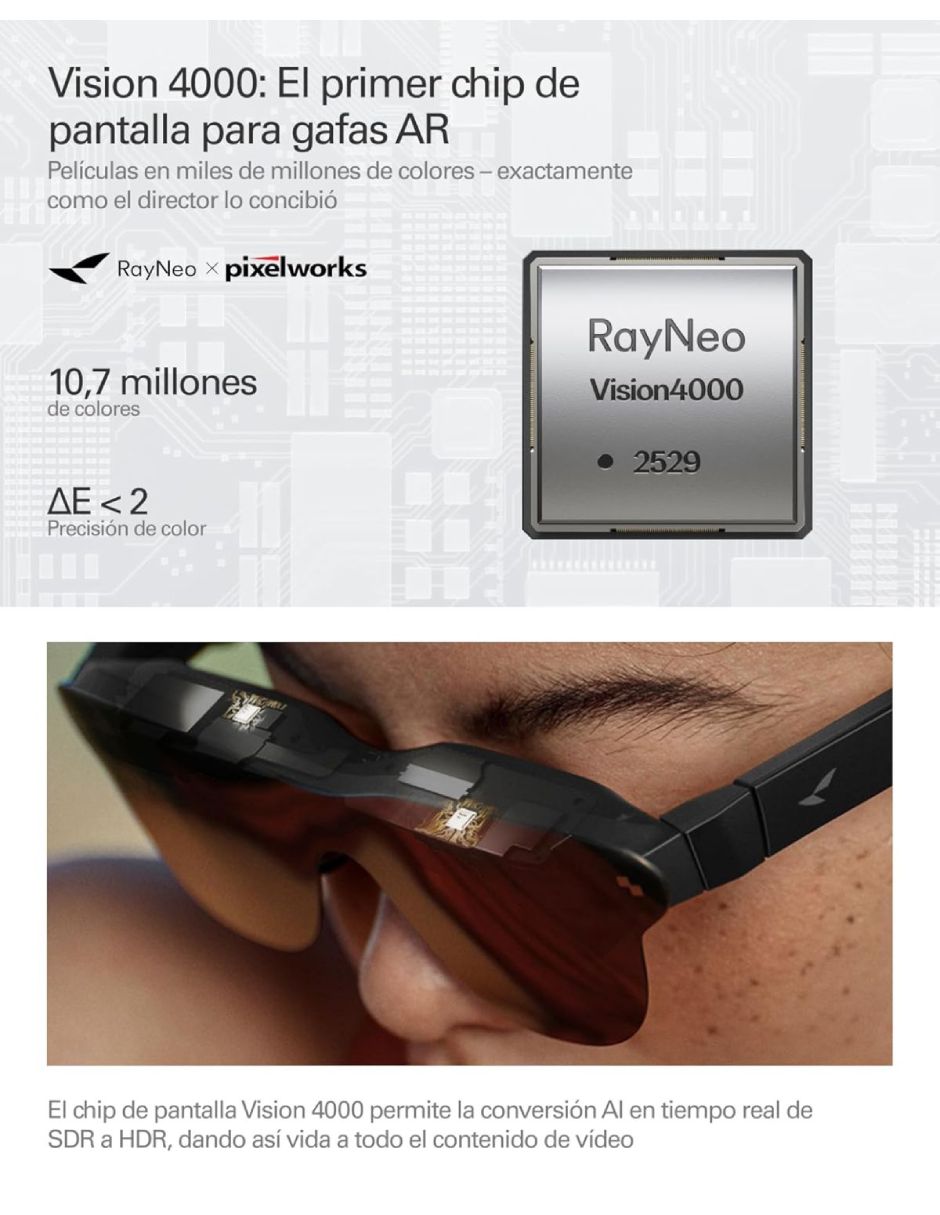 Lentes de realidad virtual Rayneo para multiplataforma