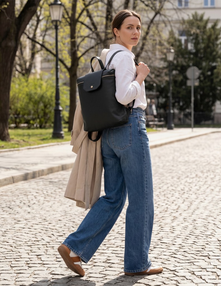 Mochila casual Longvoyage de piel unisex