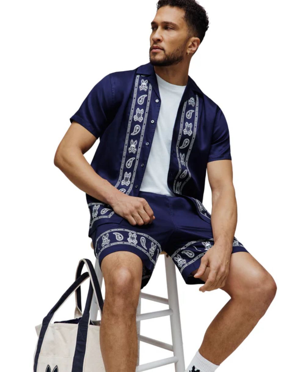 Camisa casual Psycho Bunny manga corta para hombre