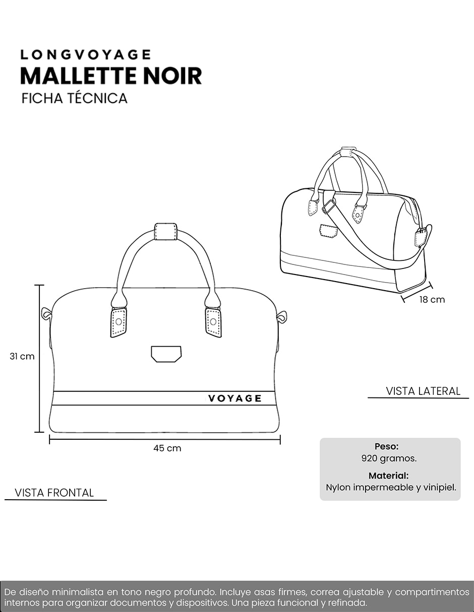 Bolsa duffel Longvoyage unisex
