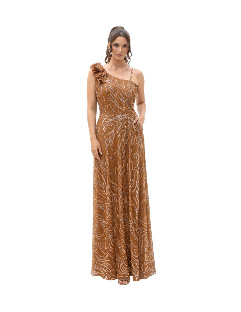 Vestido largo fiesta La Difference escote medio para mujer