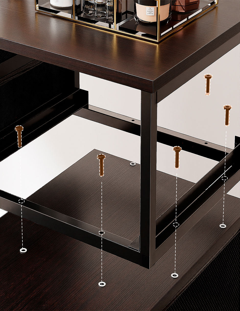 Tocador armable Fabato Luces LED Vanity