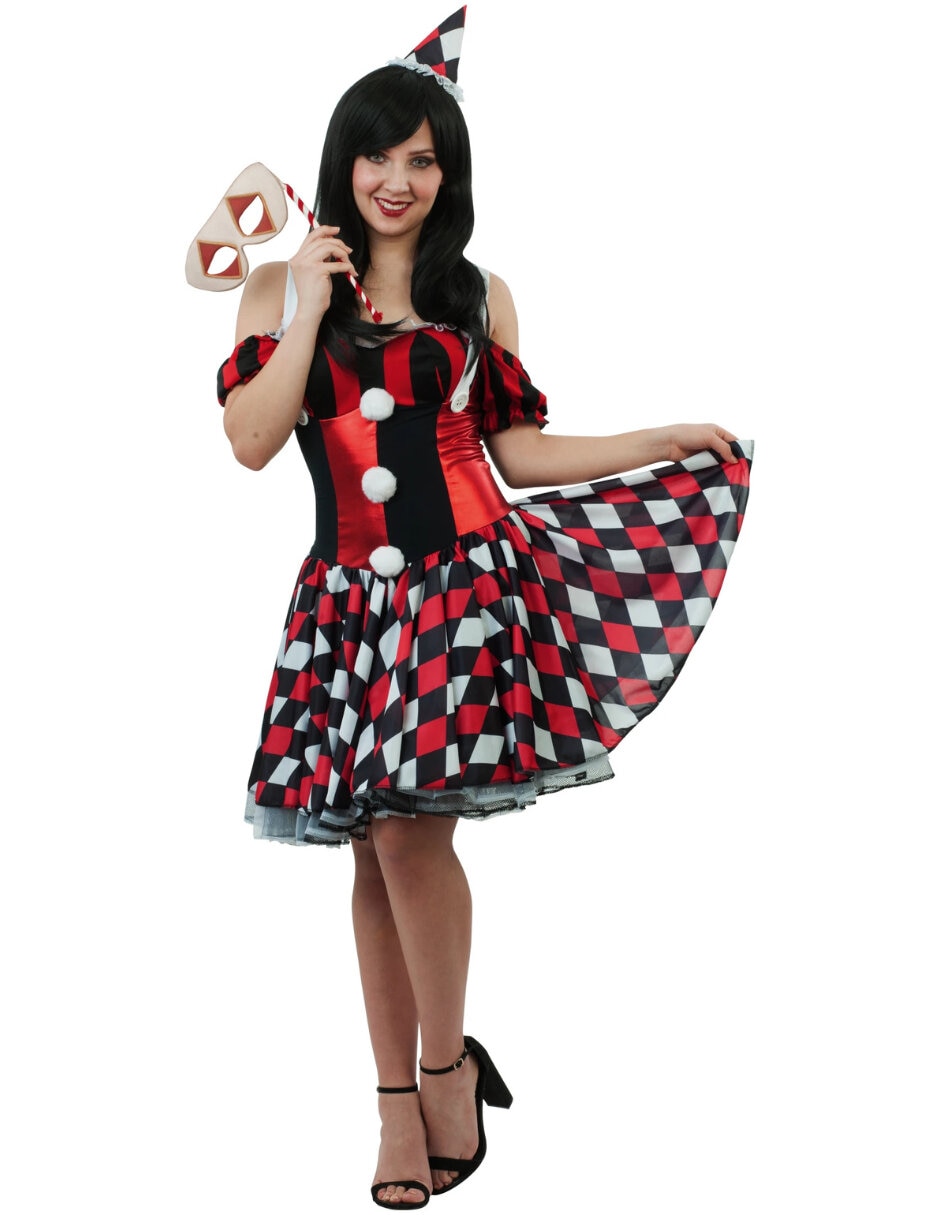 Disfraz Harlequin de Payaso para mujer Disfraz Harlequin de Payaso para mujer