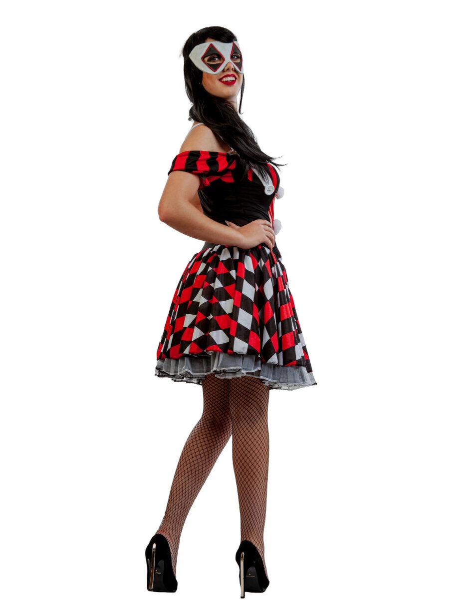Disfraz Harlequin de Payaso para mujer 2