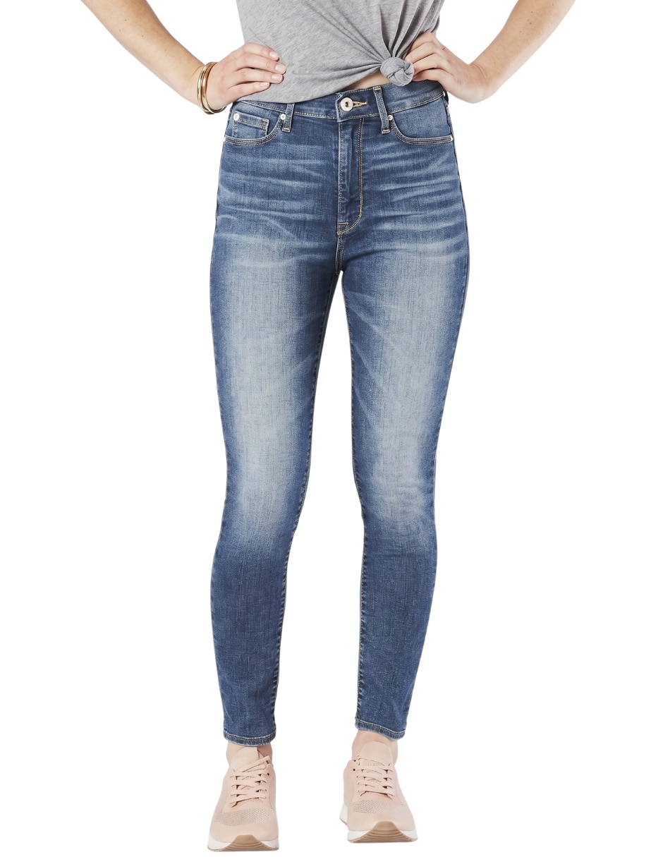 Jeans super skinny ultra high rise corte cintura alta para mujer
