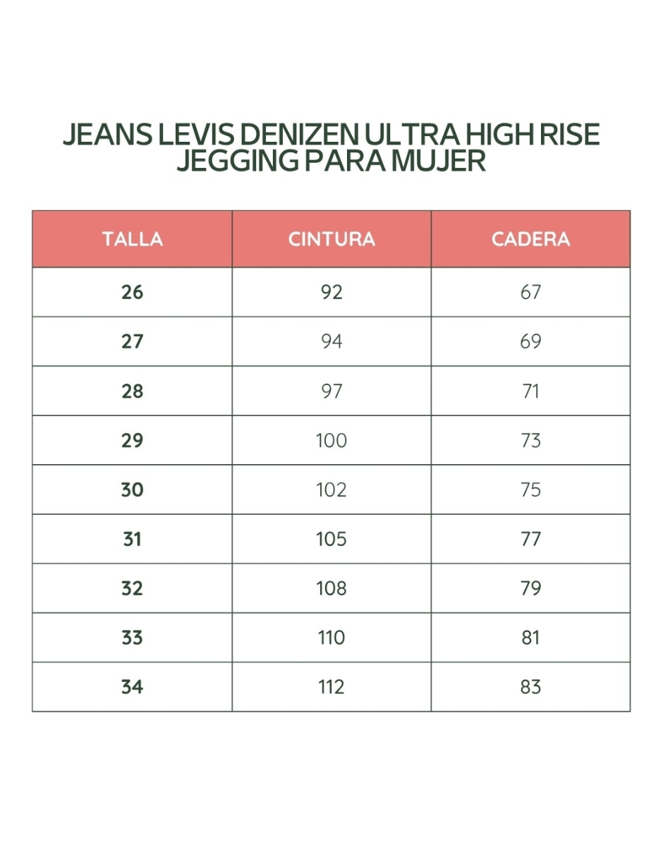 Jeans super skinny Denizen ultra high rise corte cintura alta para mujer