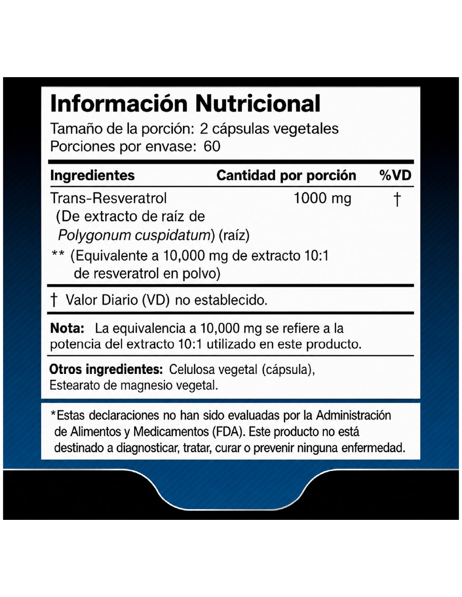 Resveratrol Juventud Celular & Longevidad 120 cápsulas Americano Wellness