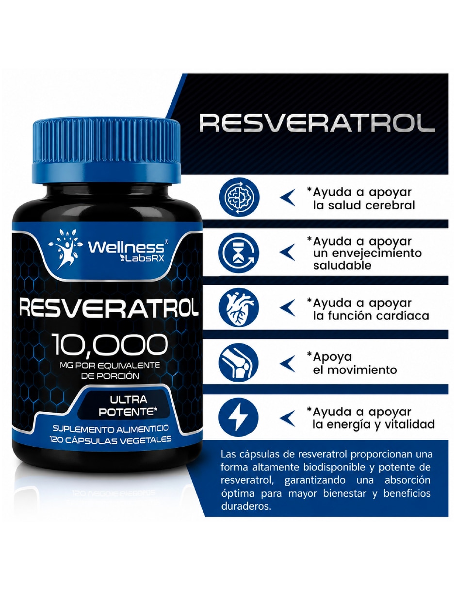 Resveratrol Juventud Celular & Longevidad 120 cápsulas Americano Wellness