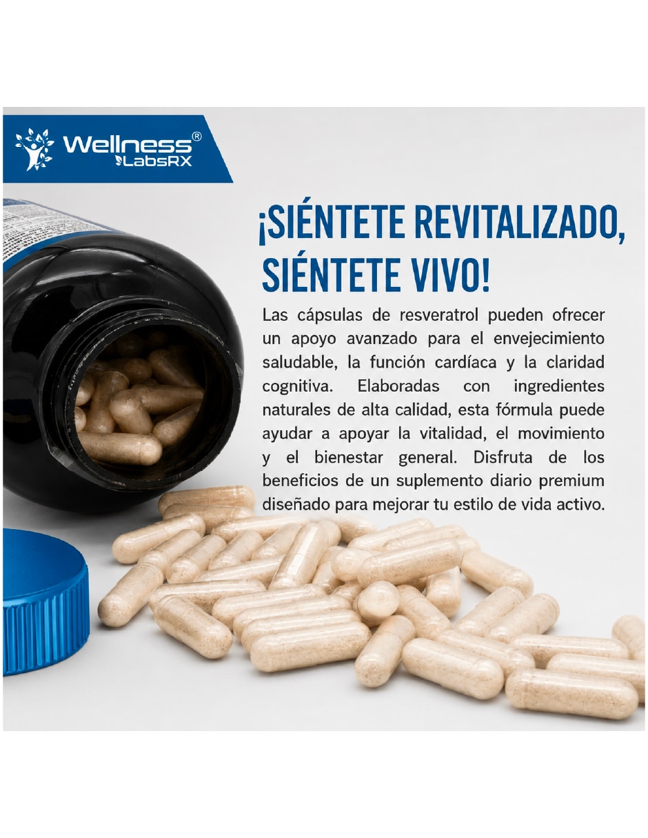 Resveratrol Juventud Celular & Longevidad 120 cápsulas Americano Wellness
