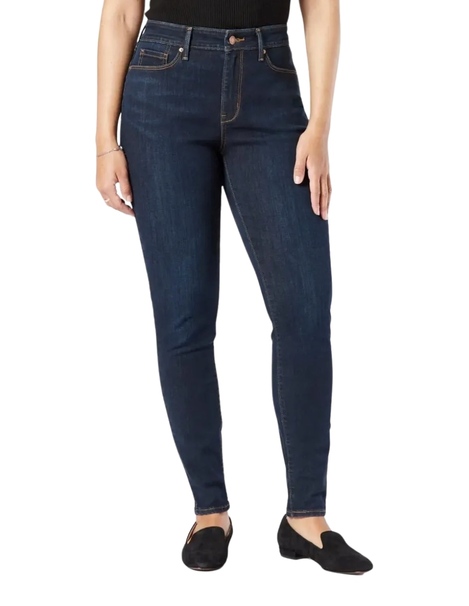 Jeans super skinny high rise corte cintura alta para mujer
