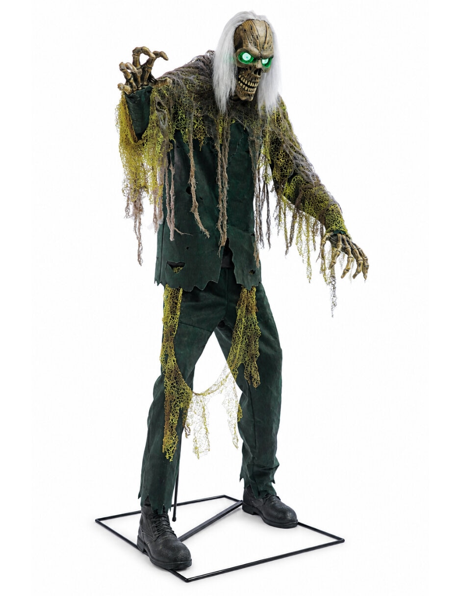 Figura decorativa de esqueleto calavera Ghoulish Productions Animatronic de metal