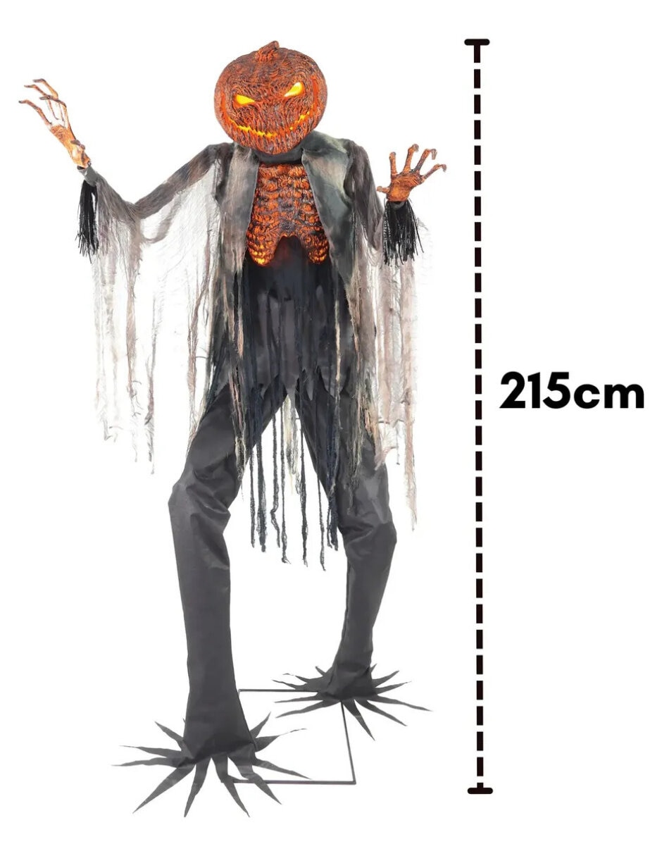 Figura decorativa de calabaza Ghoulish Productions Animatronic de metal