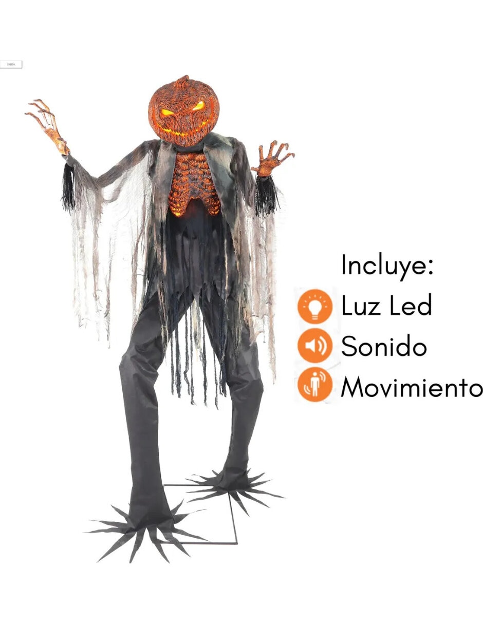 Figura decorativa de calabaza Ghoulish Productions Animatronic de metal