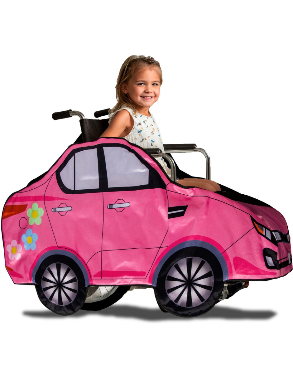 Disfraz para silla de ruedas de auto Barbie para niña