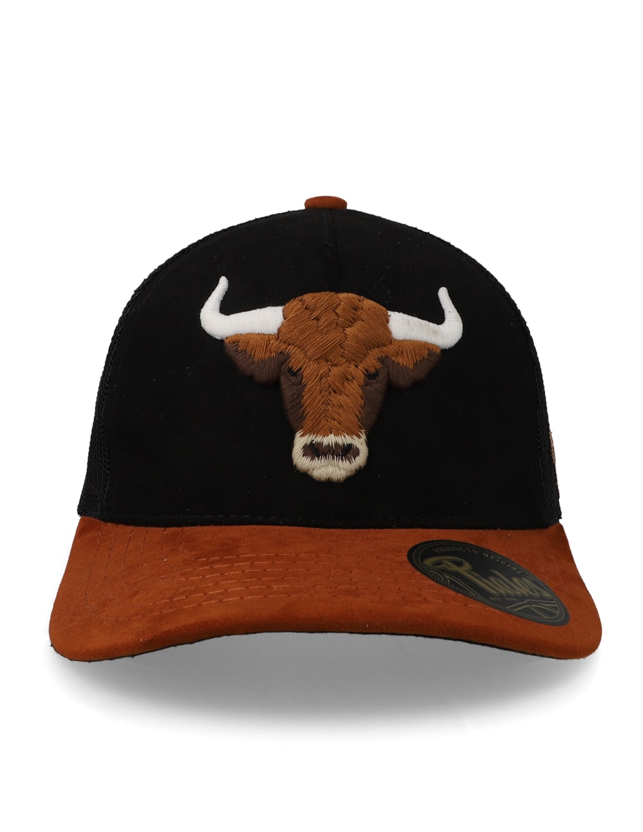 Gorra visera curva snapback Piales Bull All Black unisex