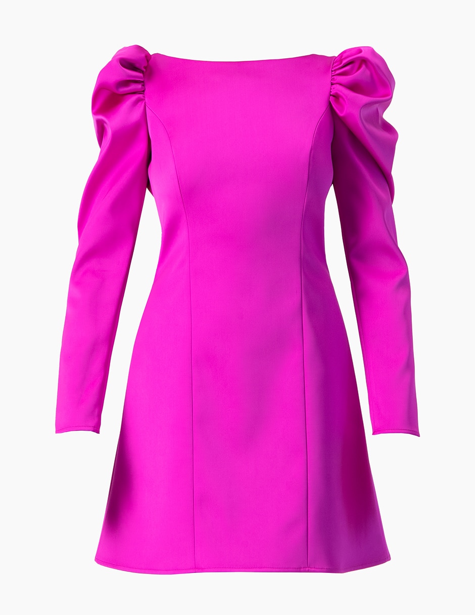 Vestido arriba rodilla fiesta Ivonne Couture escote espalda abierta