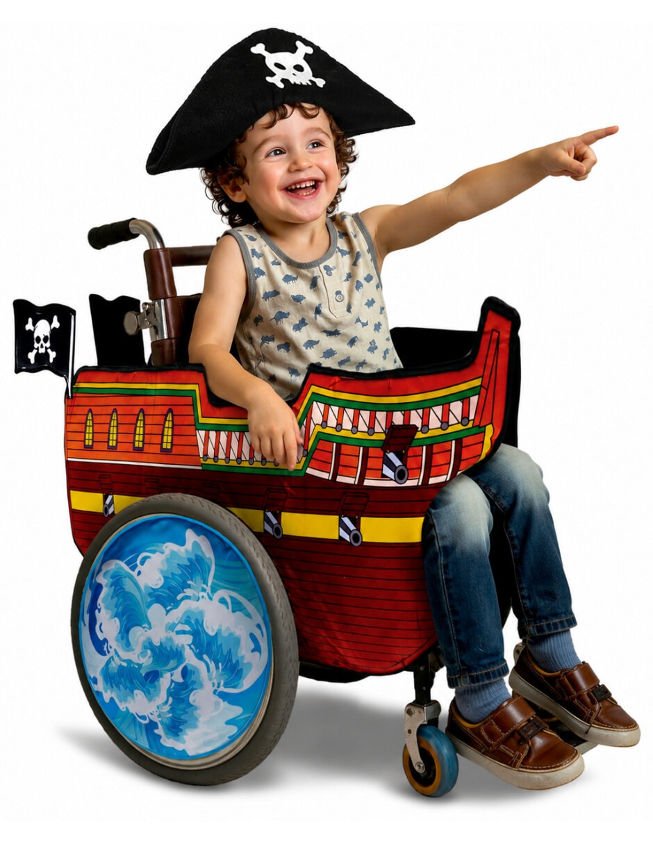 Disfraz para Silla de Ruedas de Pirata para niño 3