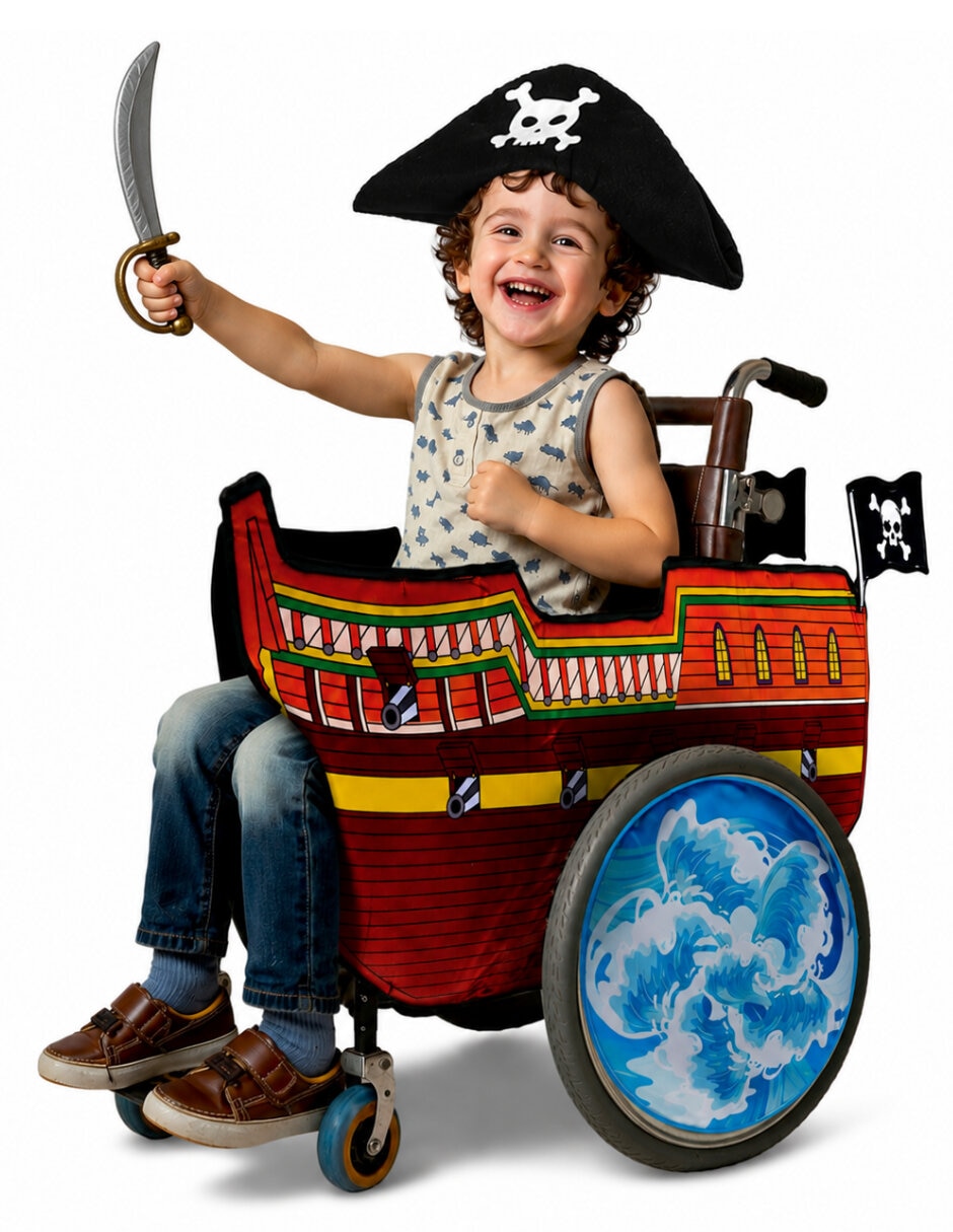 Disfraz para Silla de Ruedas de Pirata para niño 2
