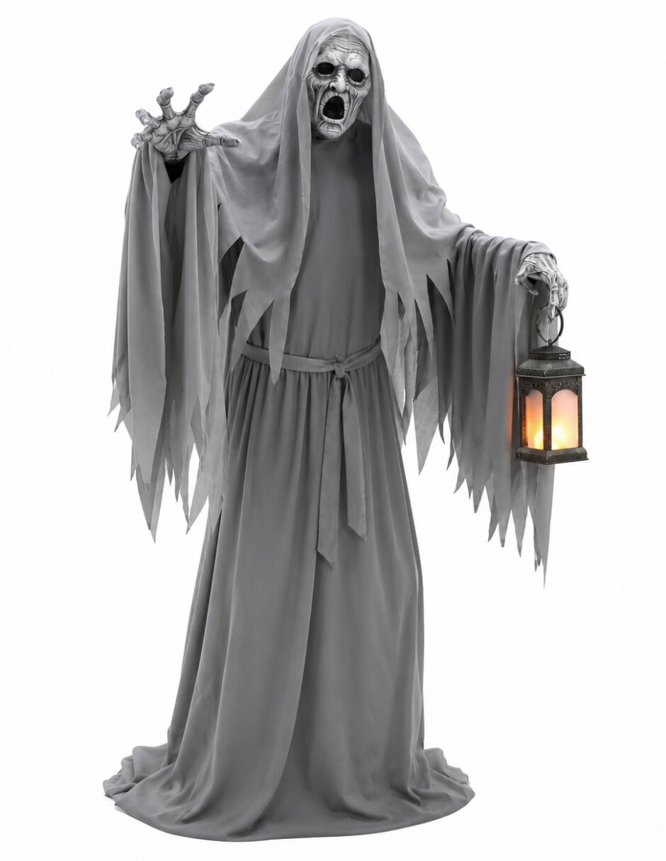 Figura decorativa de Halloween Fantasma Ghoulish Productions Animatronic de metal