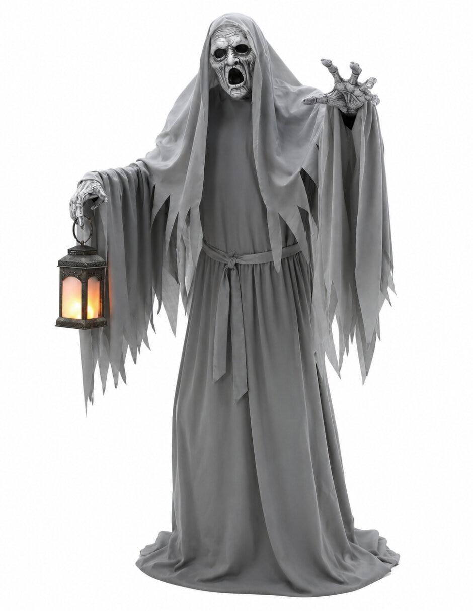 Figura decorativa de Halloween Fantasma Ghoulish Productions Animatronic de metal